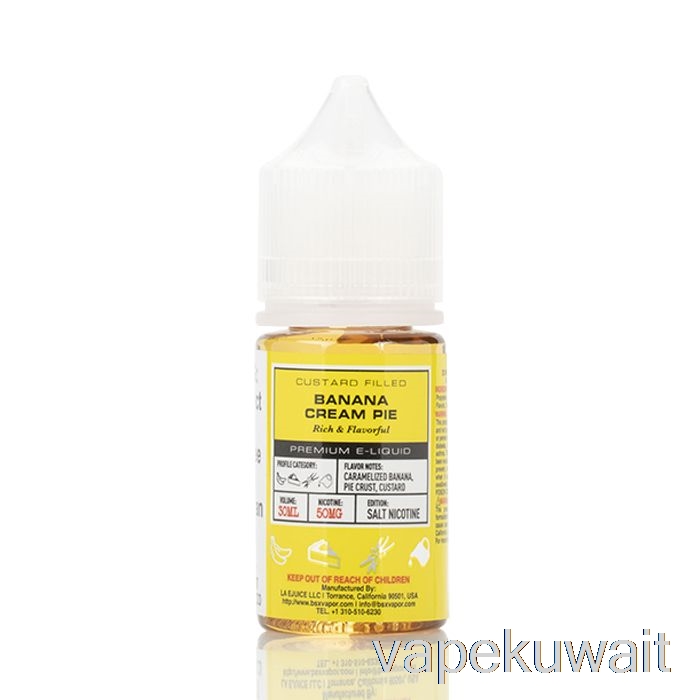 فطيرة كريمة الموز - سلسلة ملح بي إس إكس - 30 مل 50 ملجم - مجموعات جراب Vape